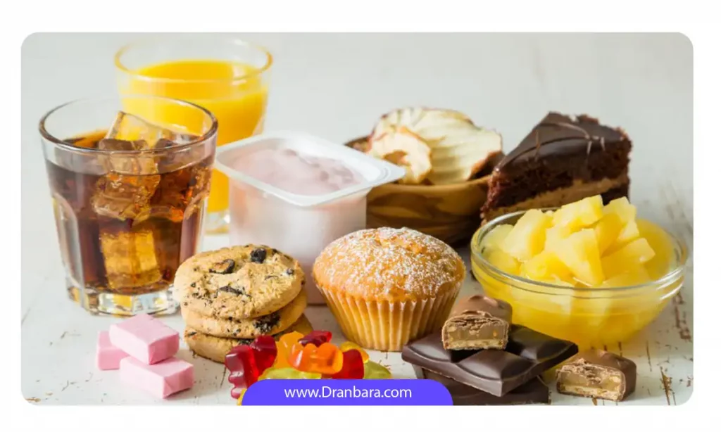 تصویر مواد غذایی شیرین و حاوی کربوهیدرات که برای لاغری و از بین بردن چربی شکم توصیه می شود مصرف نشوند