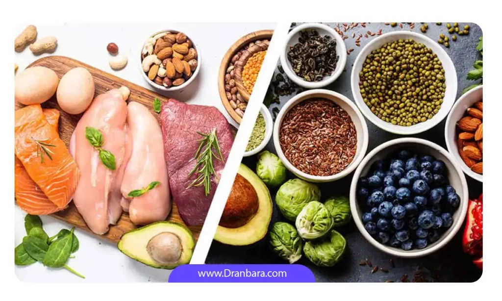 انواع غذاها در رژیم لاغری زون