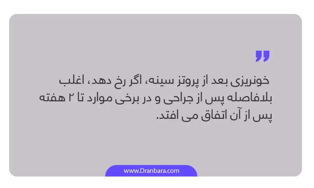 اینفوگرافی خونریزی بعد از پروتز سینه