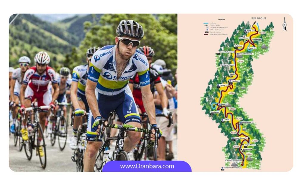 نقشه مسابقات دوچرخه سواری تور فرانسه