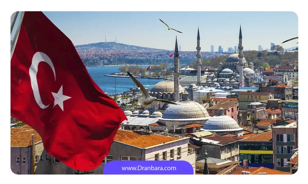 عکس پرچم ترکیه در شهر استانبول